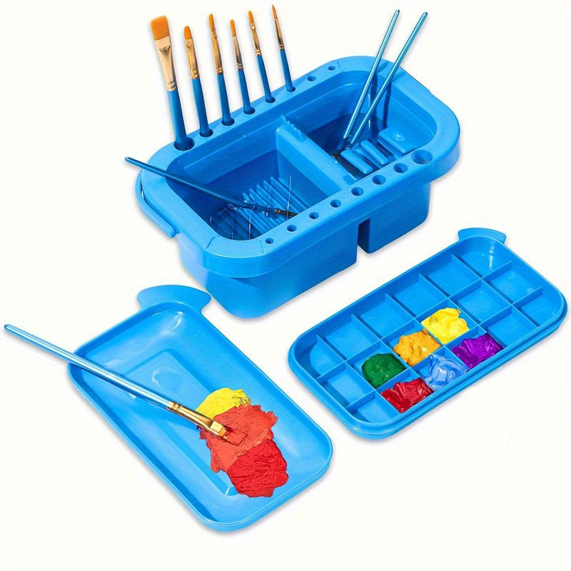 Gouache Paint Set - Bac de nettoyage 3-en-1 pour pinceaux