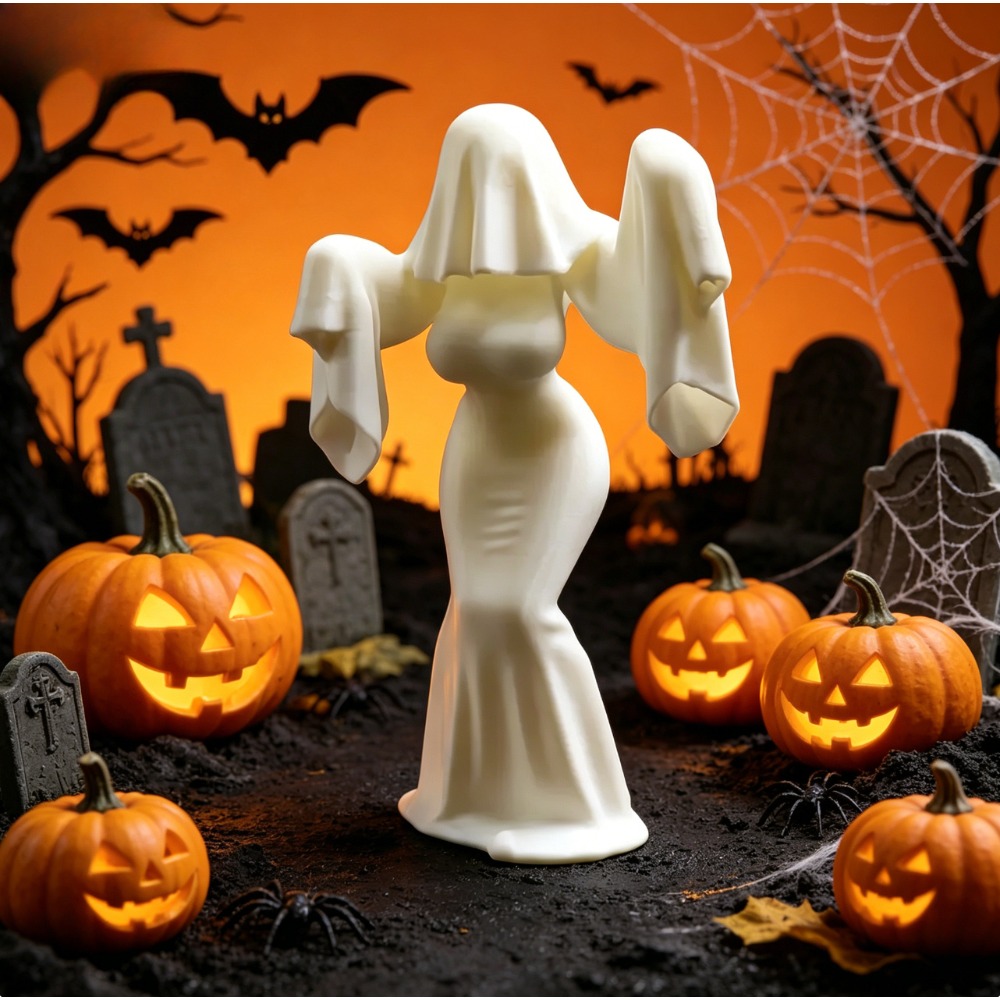 Unique Art Craft - Figurine de fantôme féminin imprimée en