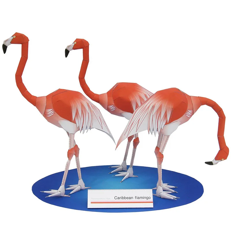 Art Craft Cardboard - Flamand rose des Caraïbes Pliant Trois