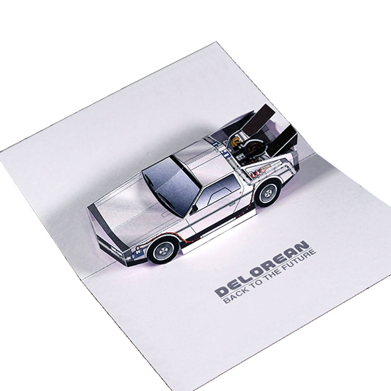 Art Craft Cardboard - Retour vers le futur carte POP-UP