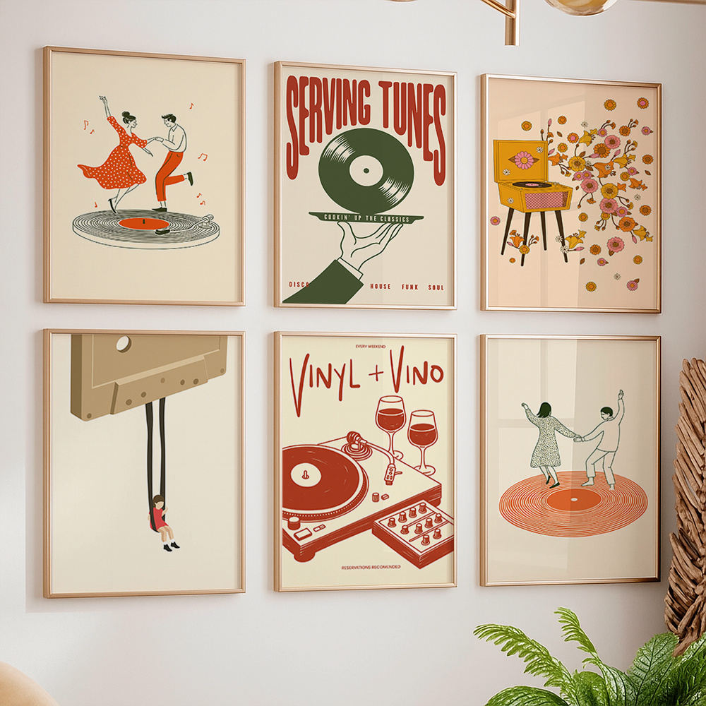 Art Craft House - 1 pièce Affiche murale vintage sur