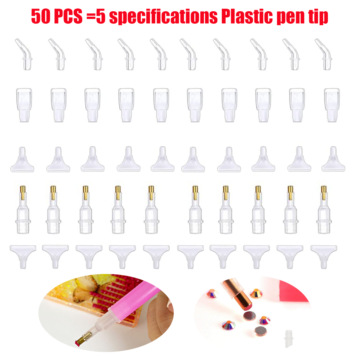 Diamond Painting Kit - 50 Pièces Pointes de stylo pour