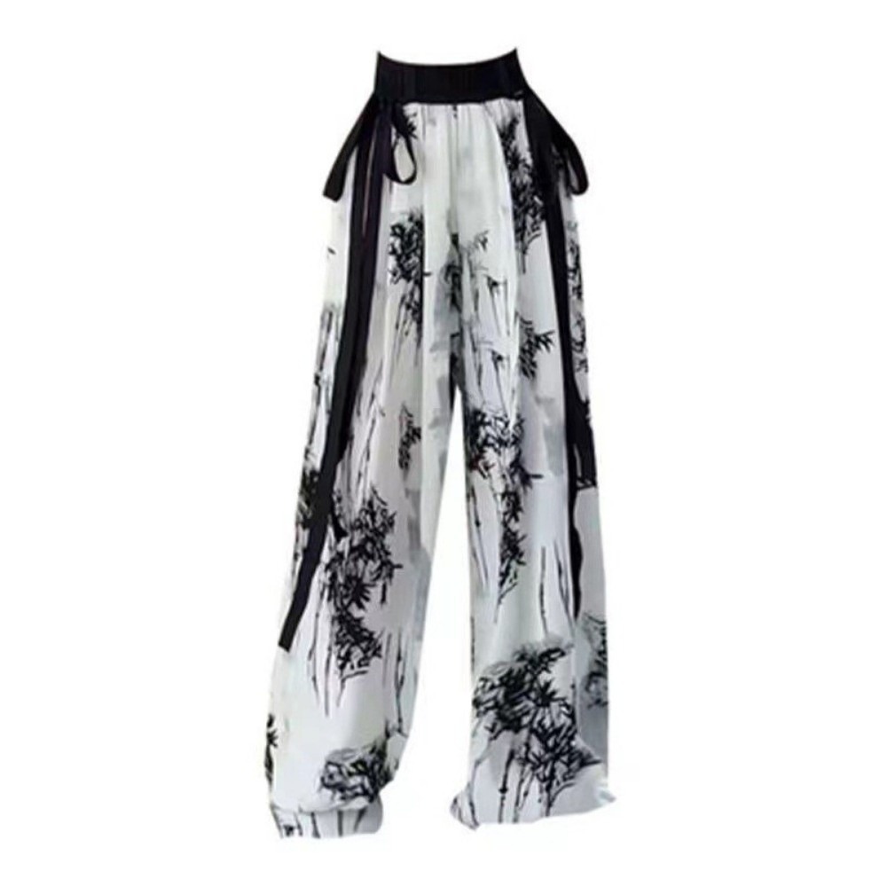 Silk Painting Dye - Pantalon décontracté en soie glacée style
