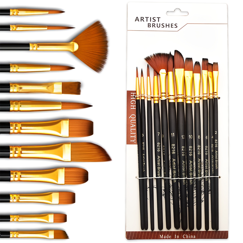 Gouache Paint Set - Ensemble de pinceaux de peinture professionnels
