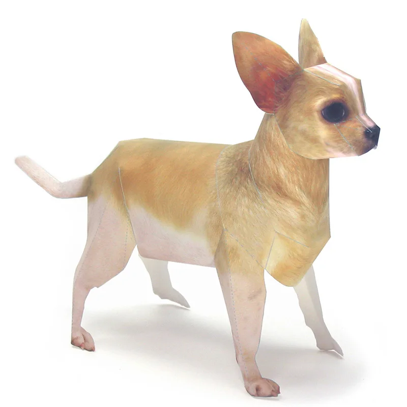 Art Craft Cardboard - Chihuahua Origami Art Pet Papercraft pour