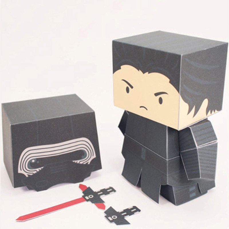 Art Craft Cardboard - Figurine Cube 3D en papier d'apprentissage