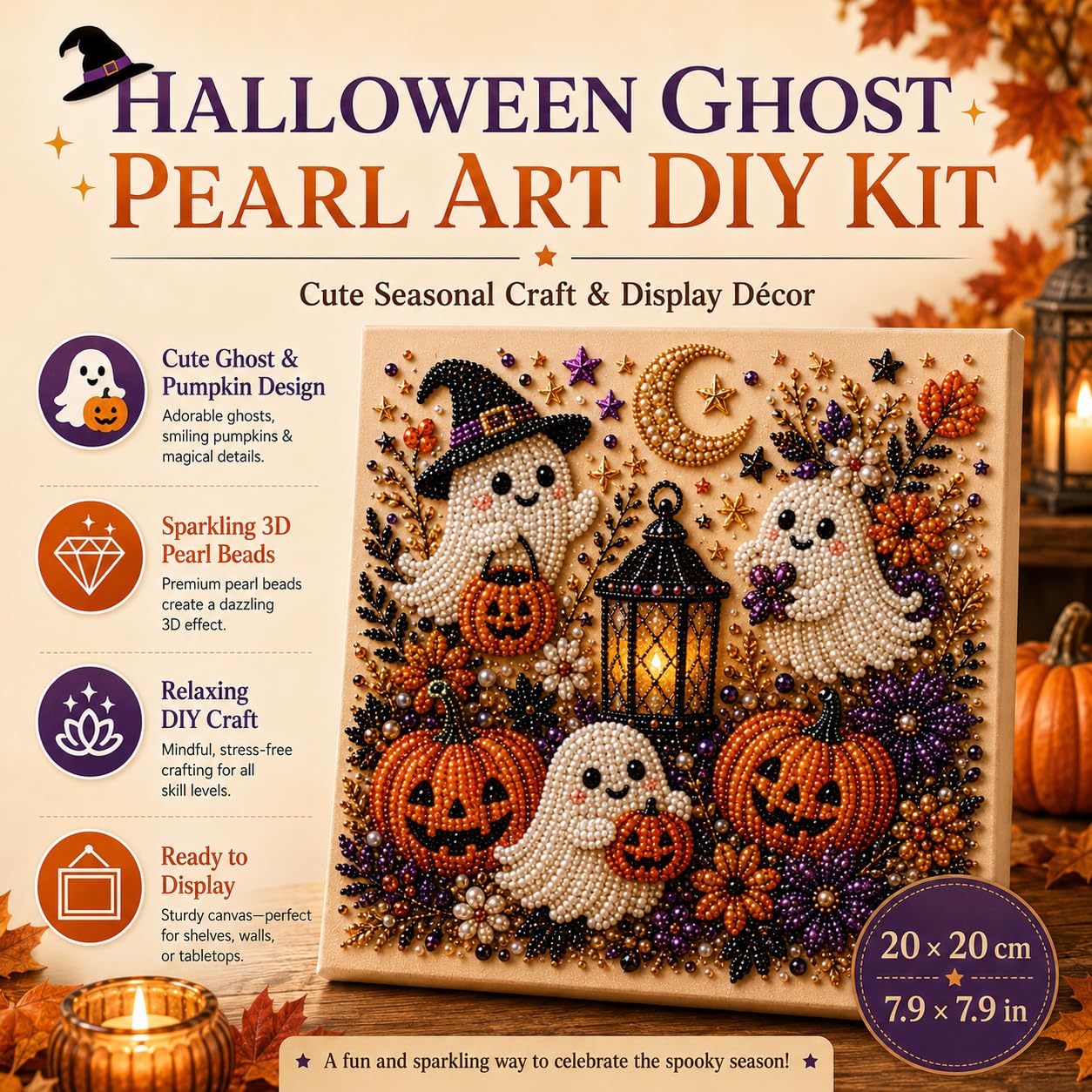 Kit d'art perles fantômes d'Ha - Art Craft Halloween avis et prix