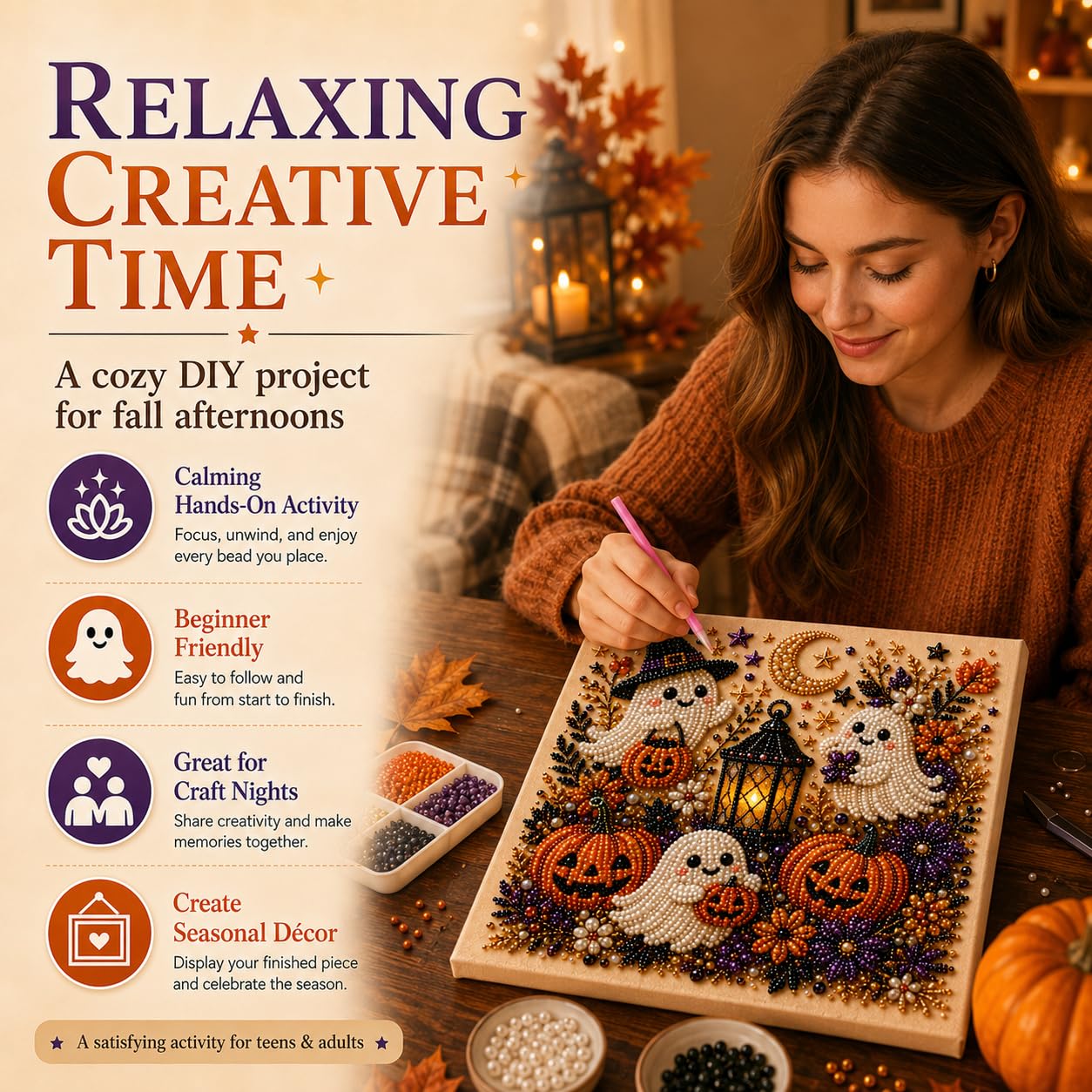 Kit d'art perles fantômes d'Ha - Art Craft Halloween avis et prix