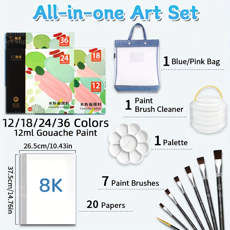 Ensemble de tubes de peinture  - Gouache Paint Set avis et prix