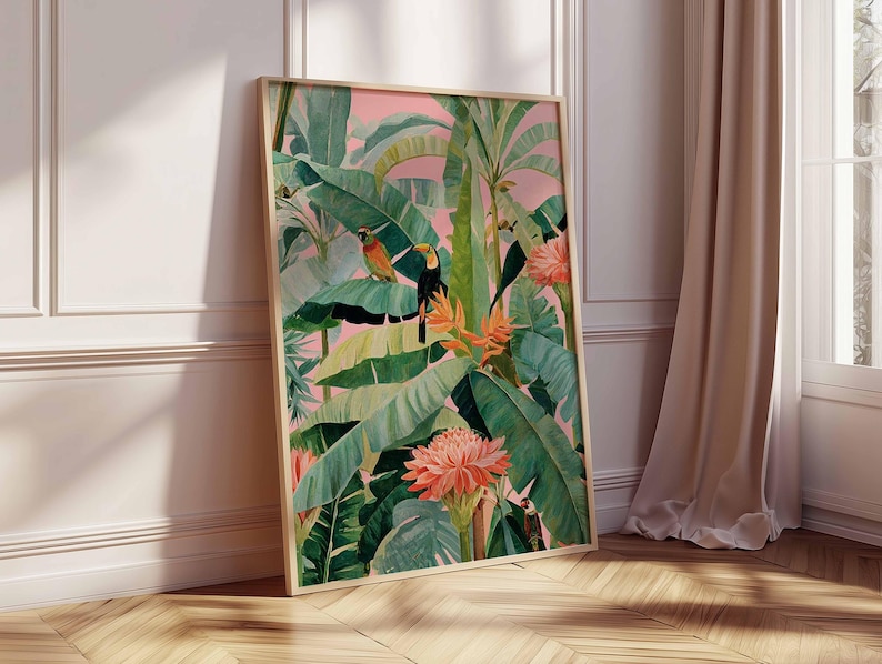 Affiche en toile tropicale rét - Art Craft House avis et prix