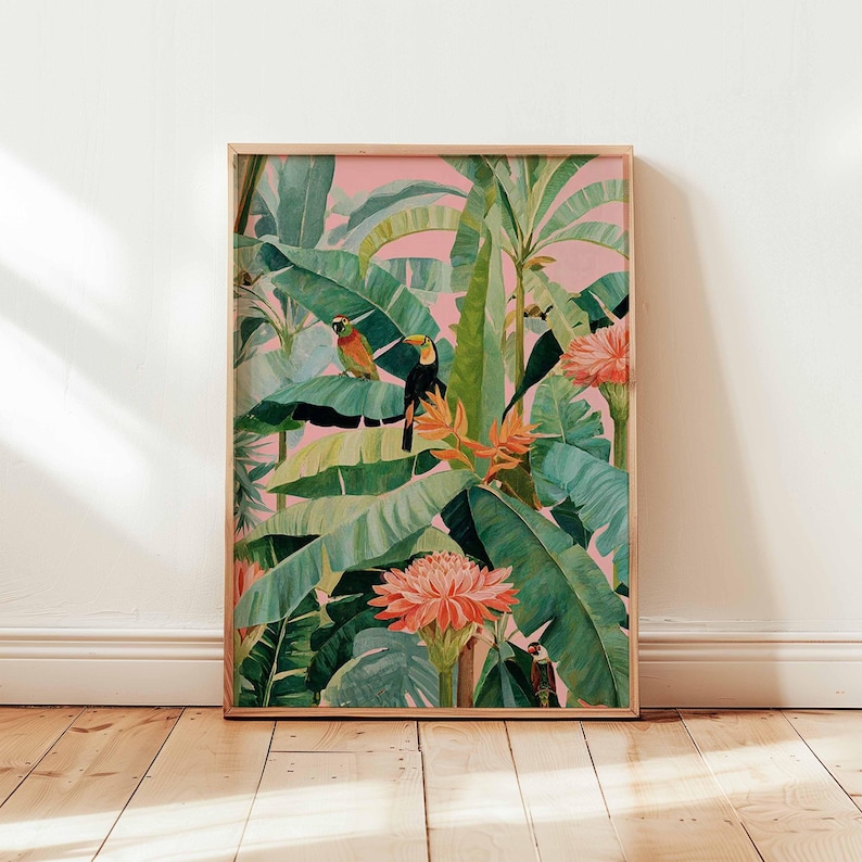 Affiche en toile tropicale rét - Art Craft House avis et prix