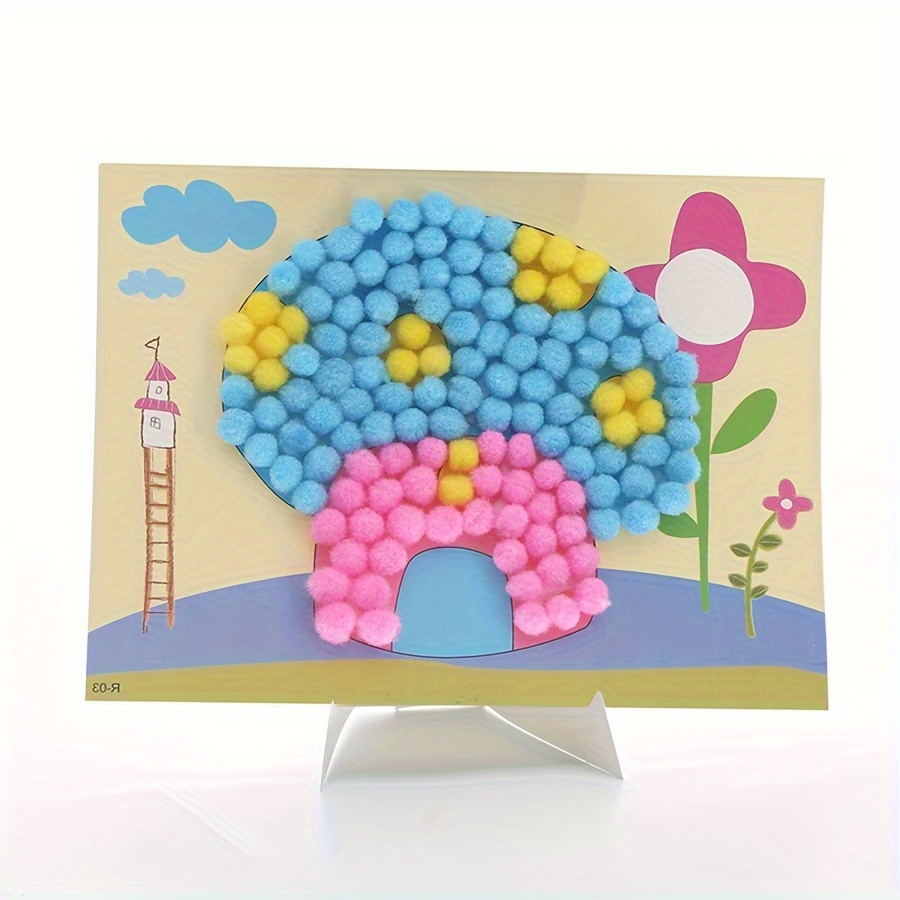 Peinture Pom-Pom colorée 16x21 - Unique Art Craft avis et prix