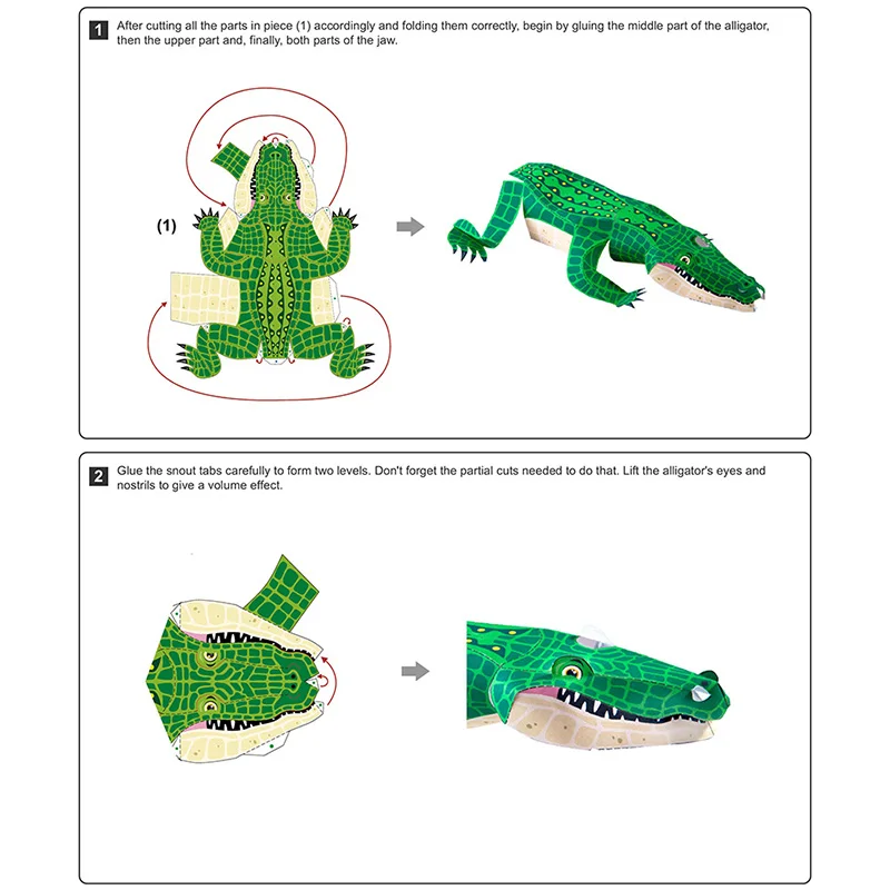 Alligator Pliant Origami Art M - Art Craft Cardboard avis et prix