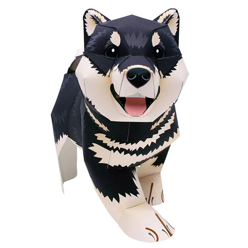Noir Shiba Inu chien fait à la - Art Craft Cardboard avis et prix
