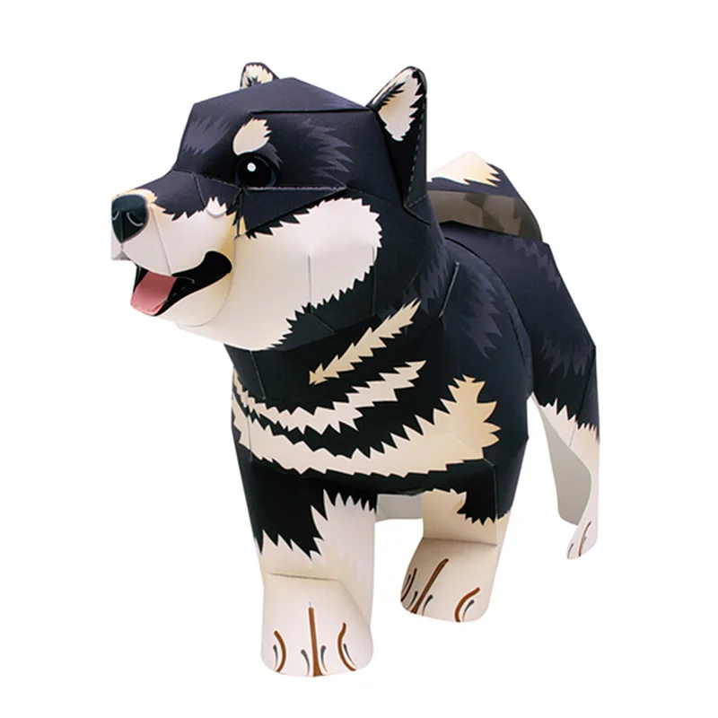 Noir Shiba Inu chien fait à la - Art Craft Cardboard avis et prix